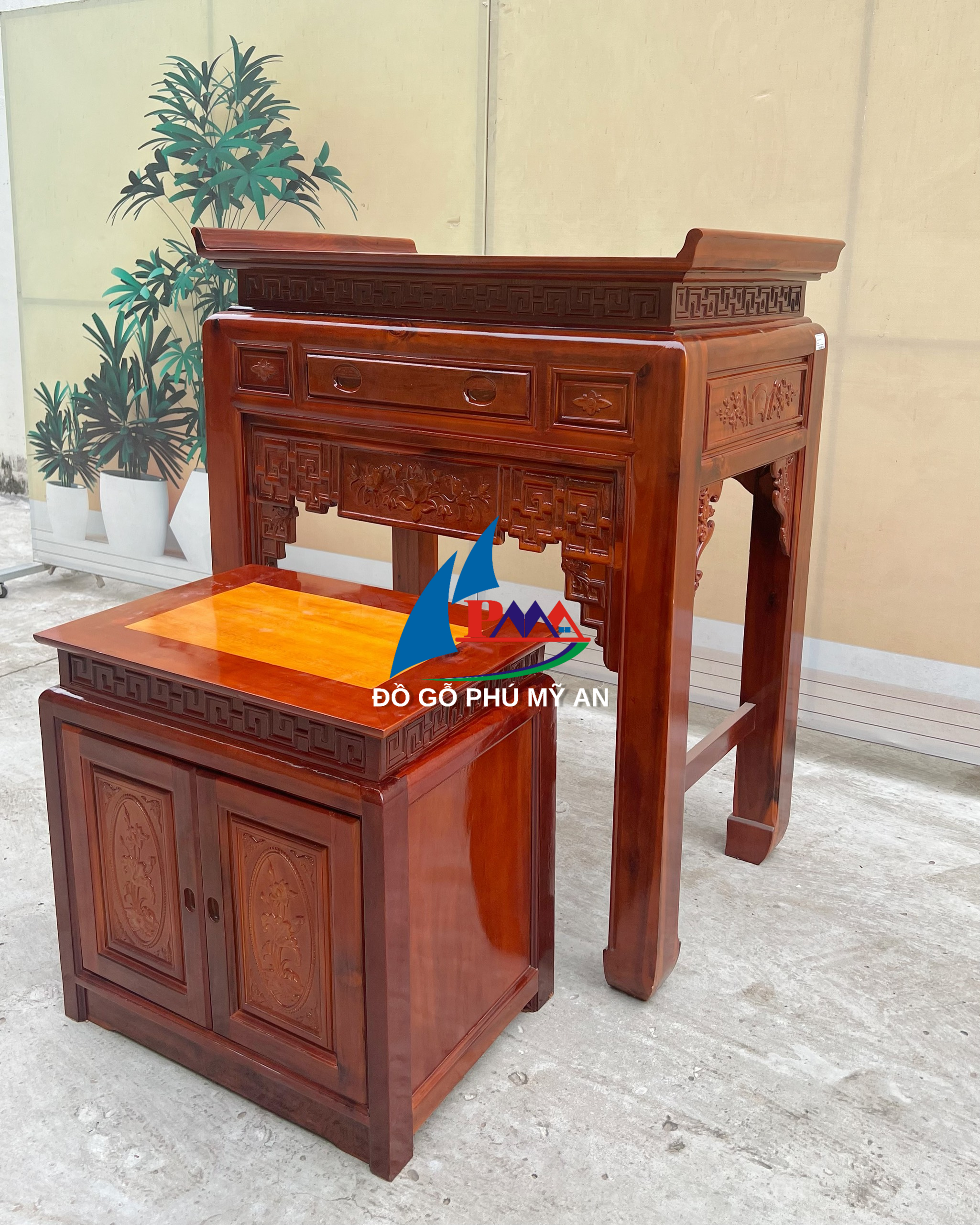 Alternative view of Án gian gỗ tràm 1m07+ tủ