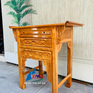 Bàn cúng gỗ gõ bằng 1m07