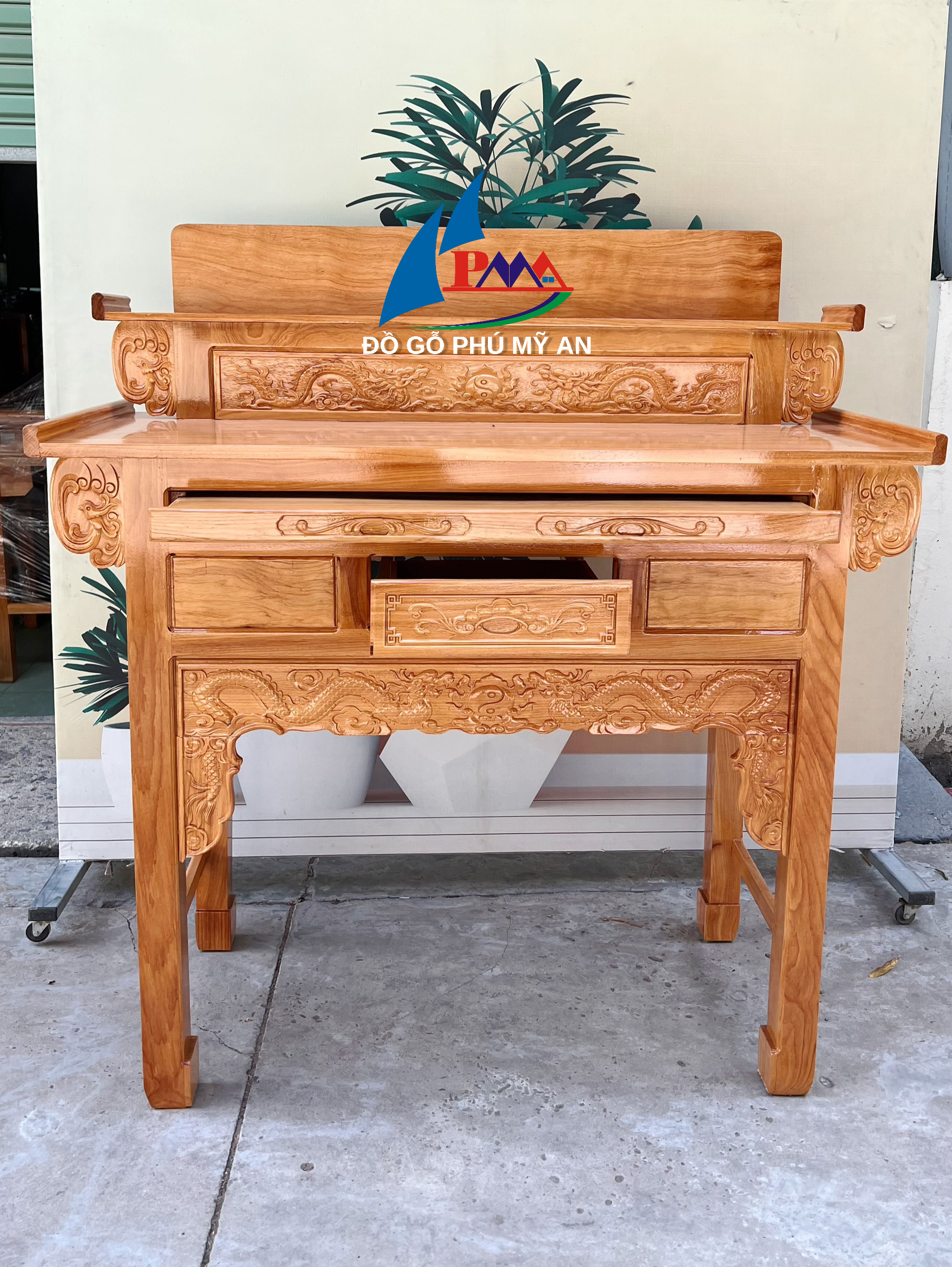 Alternative view of Bàn cúng gỗ gõ tầng 1m47