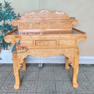 Bàn cúng gỗ gõ tầng 1m54 sâu 81 chân lớn