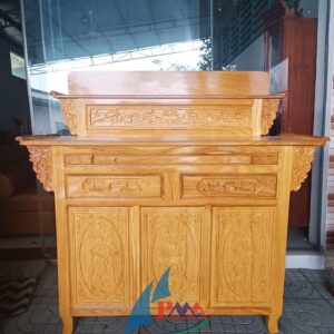 Bàn cúng gõ tầng có tủ 1m53