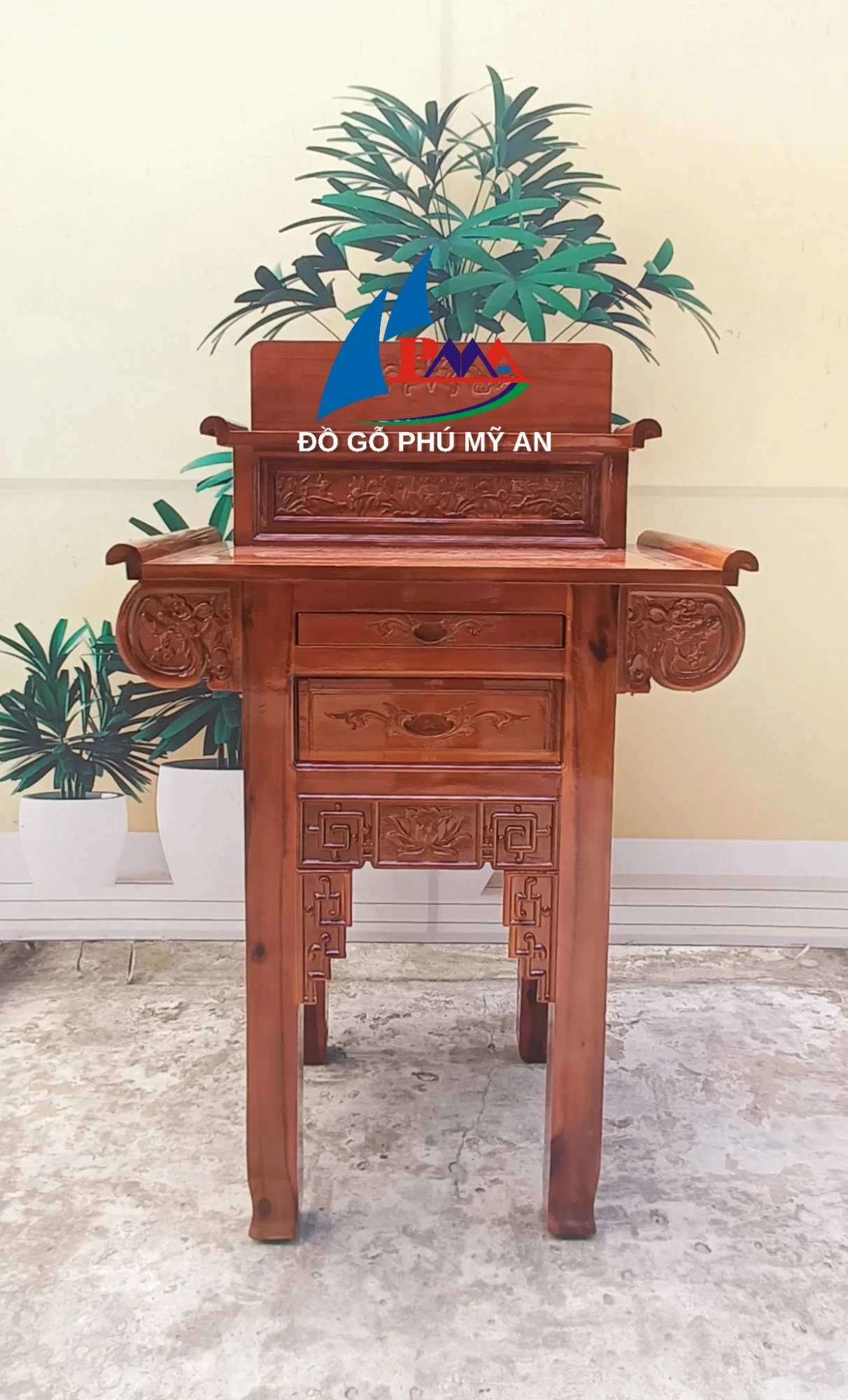 Bàn cúng gỗ tràm tầng 88