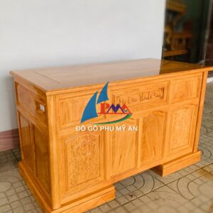 Alternative view of Bàn làm việc gỗ gõ đỏ 1m4