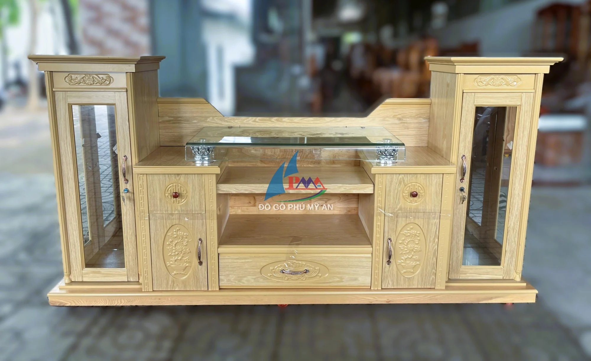Cốp gỗ ghép phủ sồi