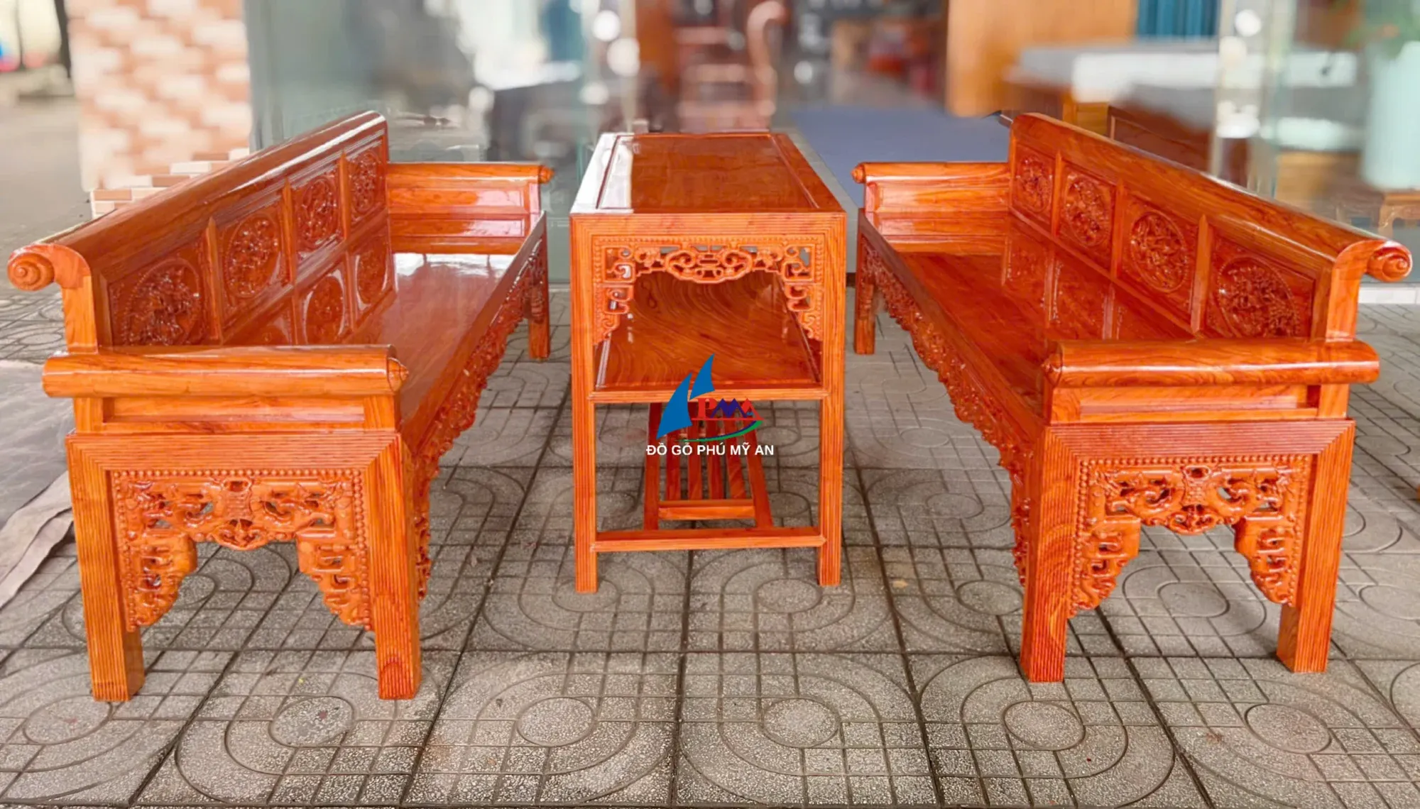 Salon trường kỷ hương đá