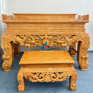 Sập thờ gõ chân 24