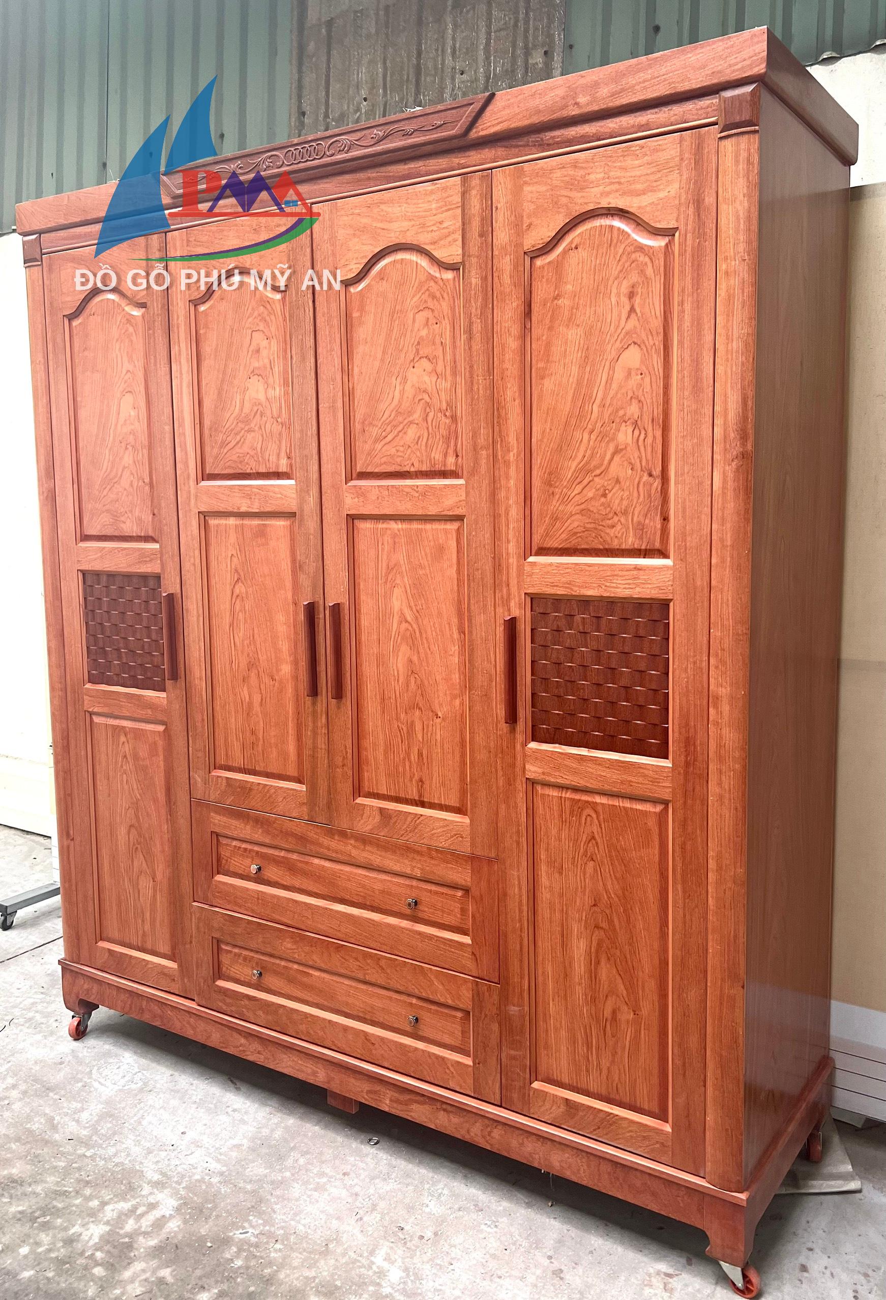 Alternative view of Tủ áo hương đá 4 cánh