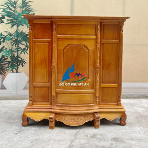 Tủ thờ căm xe 6 chân trơn