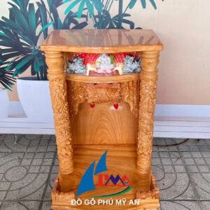 Alternative view of Trang thờ gỗ gõ hộp đèn 50