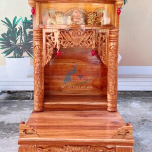 Trang thờ gỗ xoan hộp đèn chân quỳ không cột 56