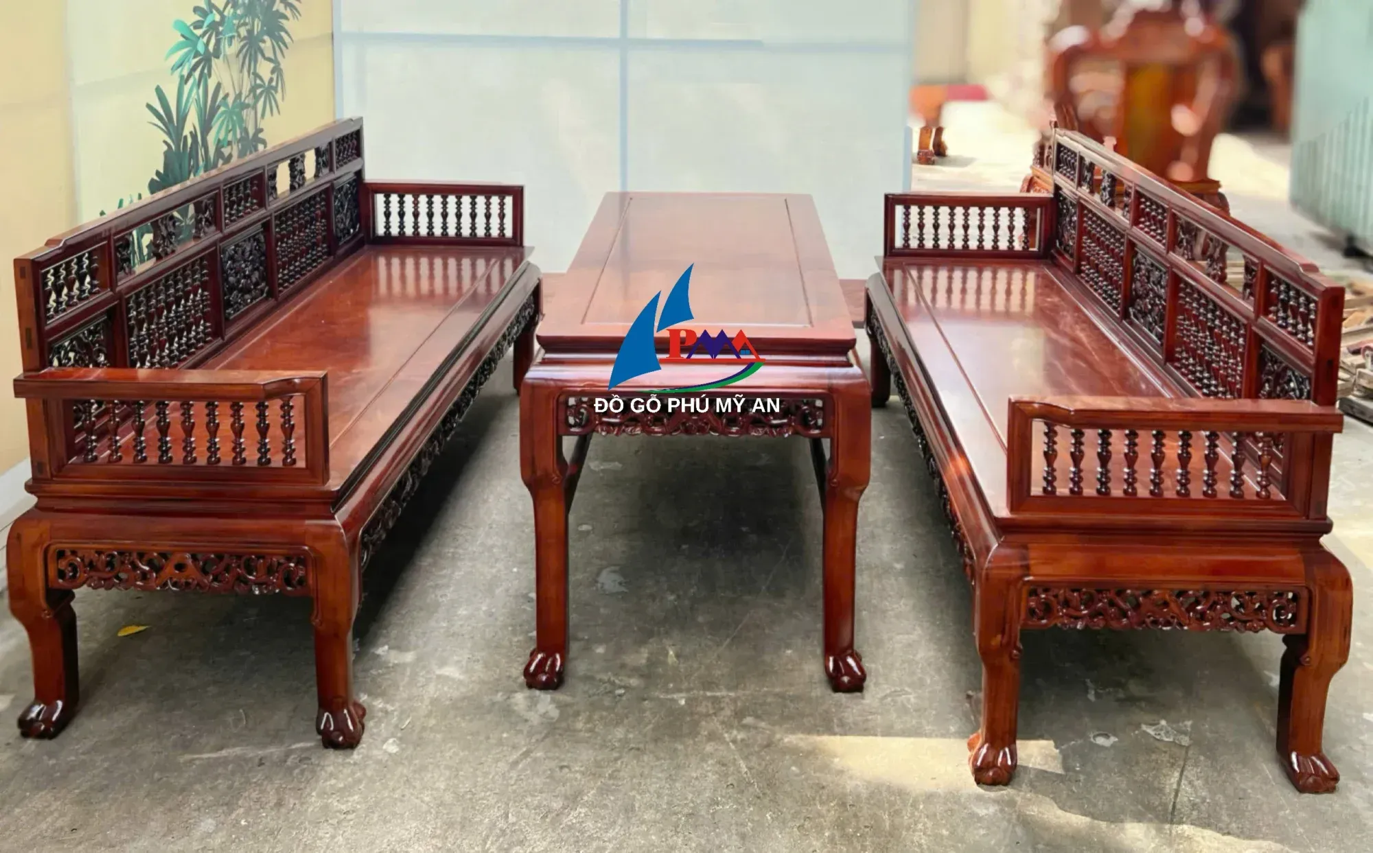Salon trường kỷ gõ mật