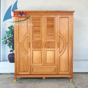 Tủ quần áo gỗ đinh hương 4 cánh