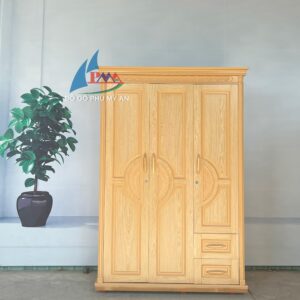 Tủ áo gỗ ghép phủ sồi 1m4