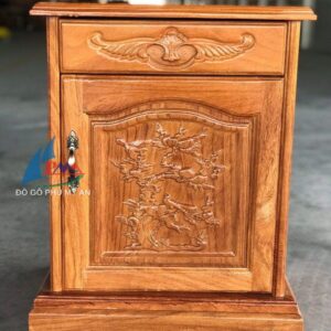 Tủ đầu giường gỗ gõ