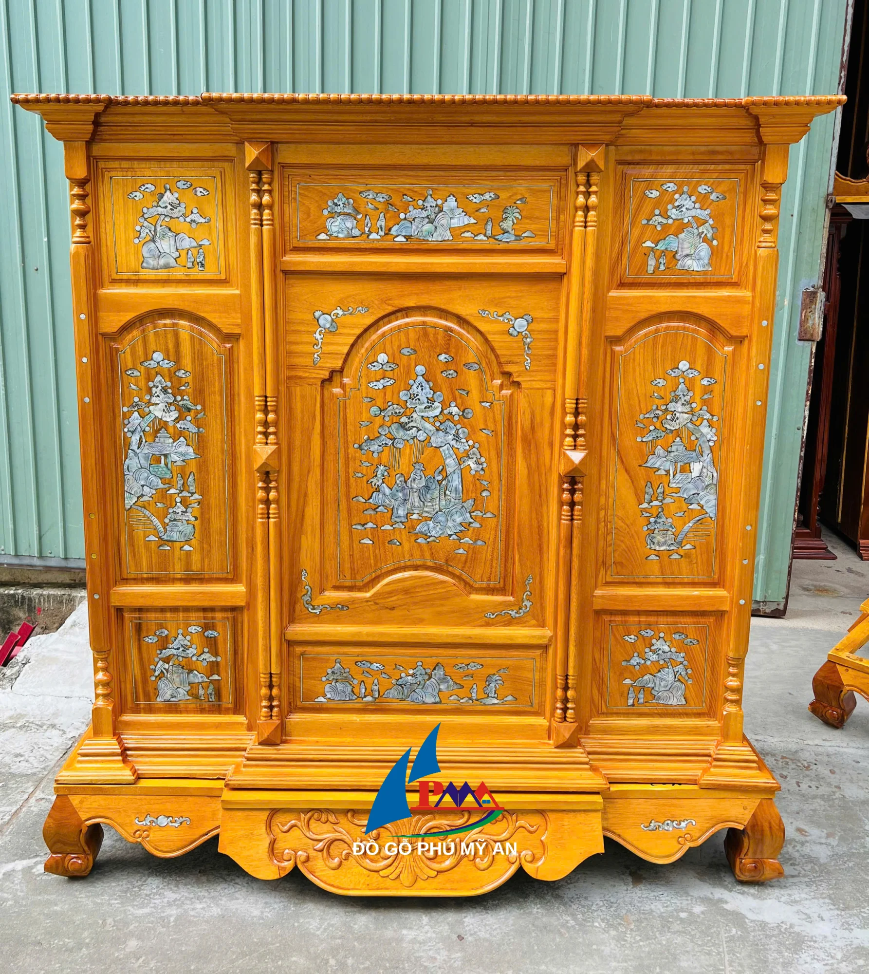 Tủ thờ căm xe phẳng 1m45