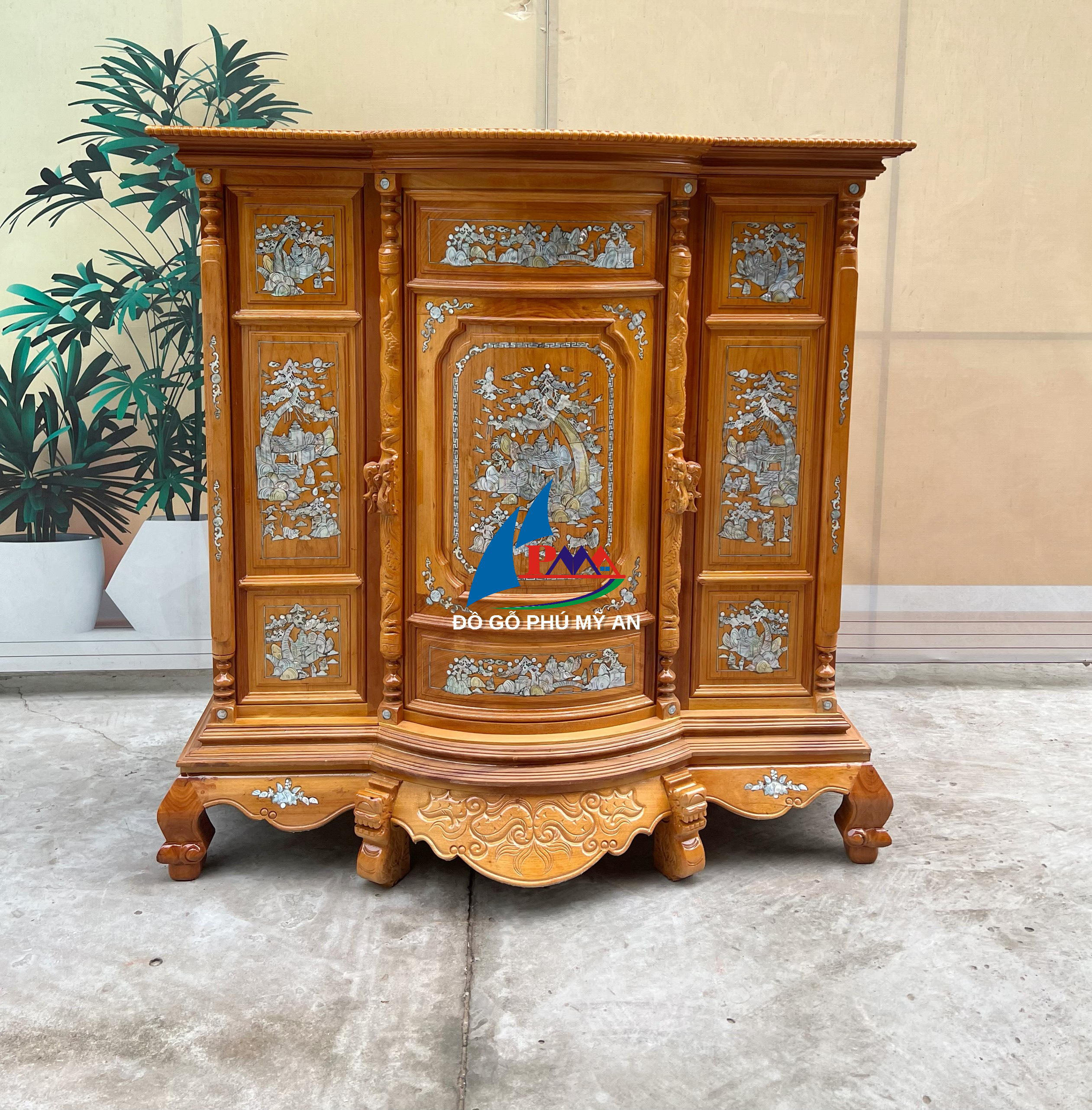 Tủ thờ căm xe phệ cẩn 1m6