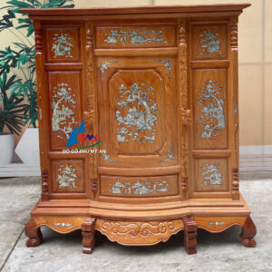 Tủ thờ gỗ gõ 6 chân cẩn