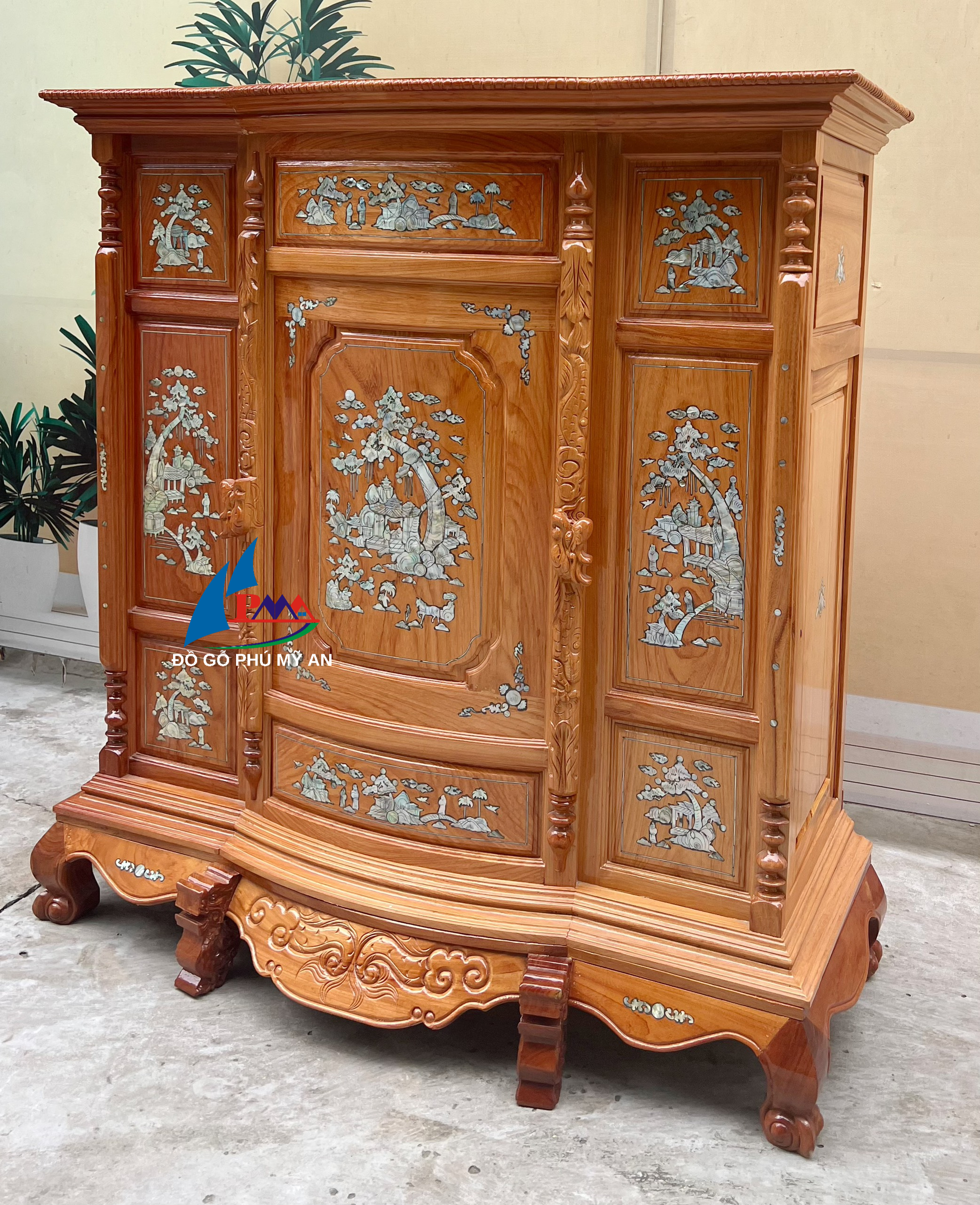 Alternative view of Tủ thờ gỗ gõ 6 chân cẩn