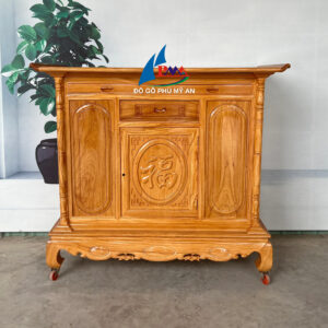 Tủ thờ gõ phẳng 1m54