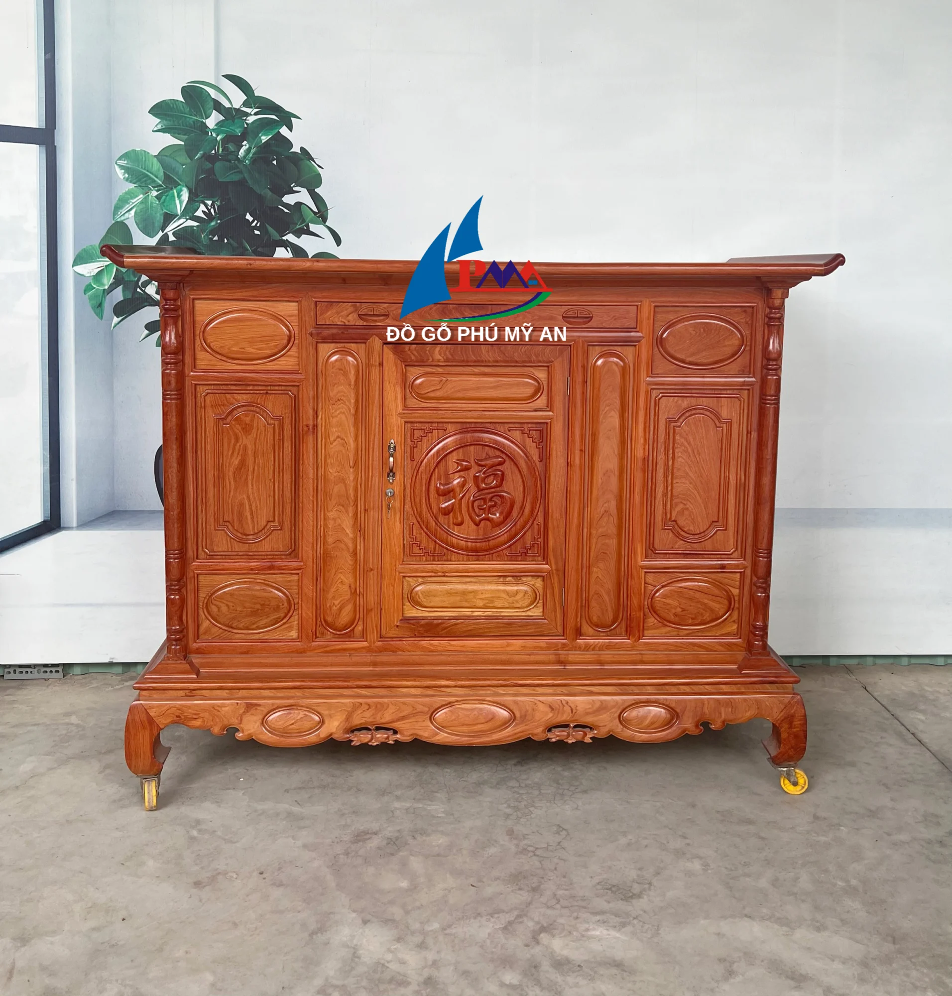 Tủ thờ hương đá phẳng 1m75