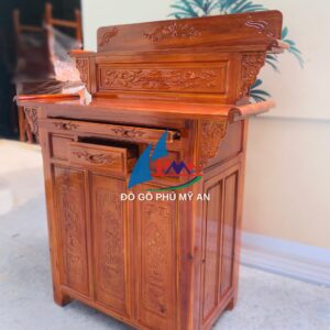 Alternative view of Bàn cúng gỗ tràm tầng có tủ 1m27