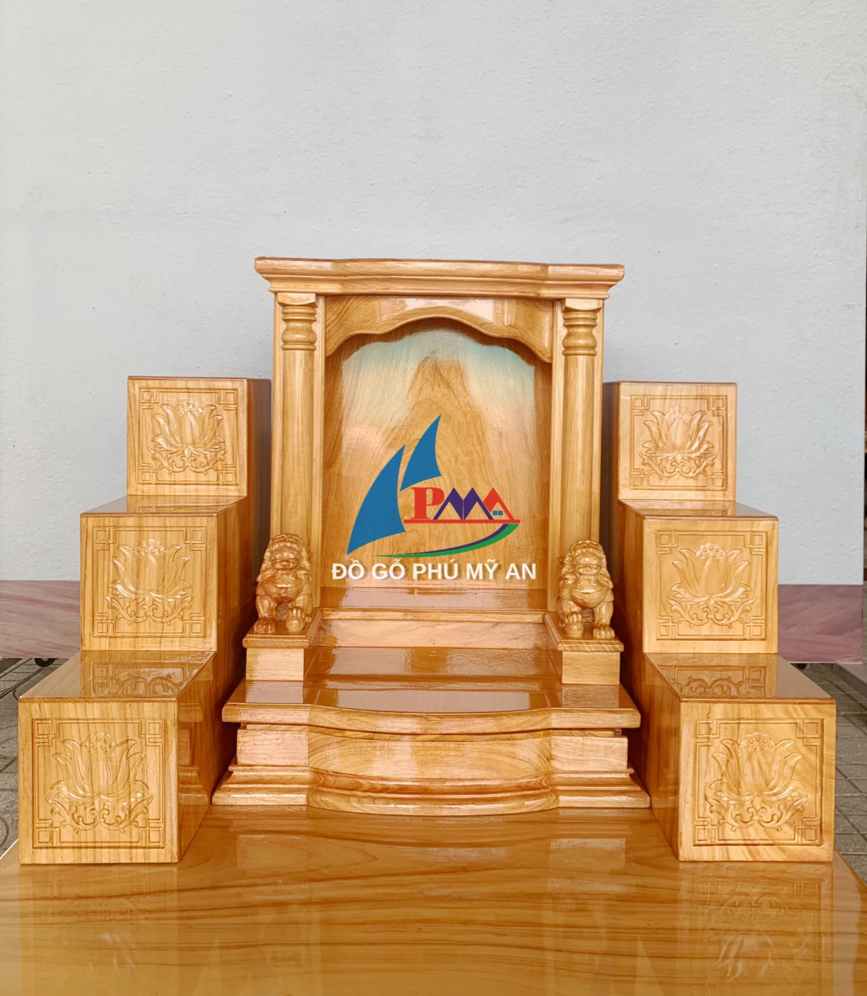 Bộ trang thờ gỗ gõ