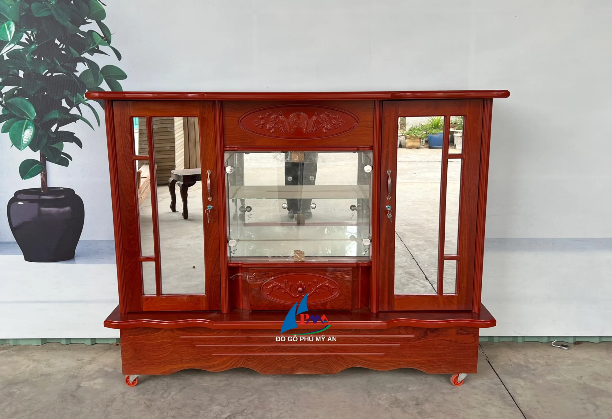 Búp phê gỗ ghép phủ xoan 1m4