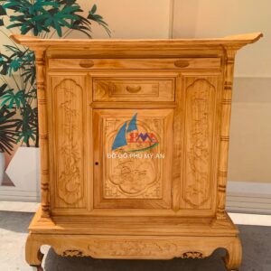 Tủ thờ gõ phẳng 1m27