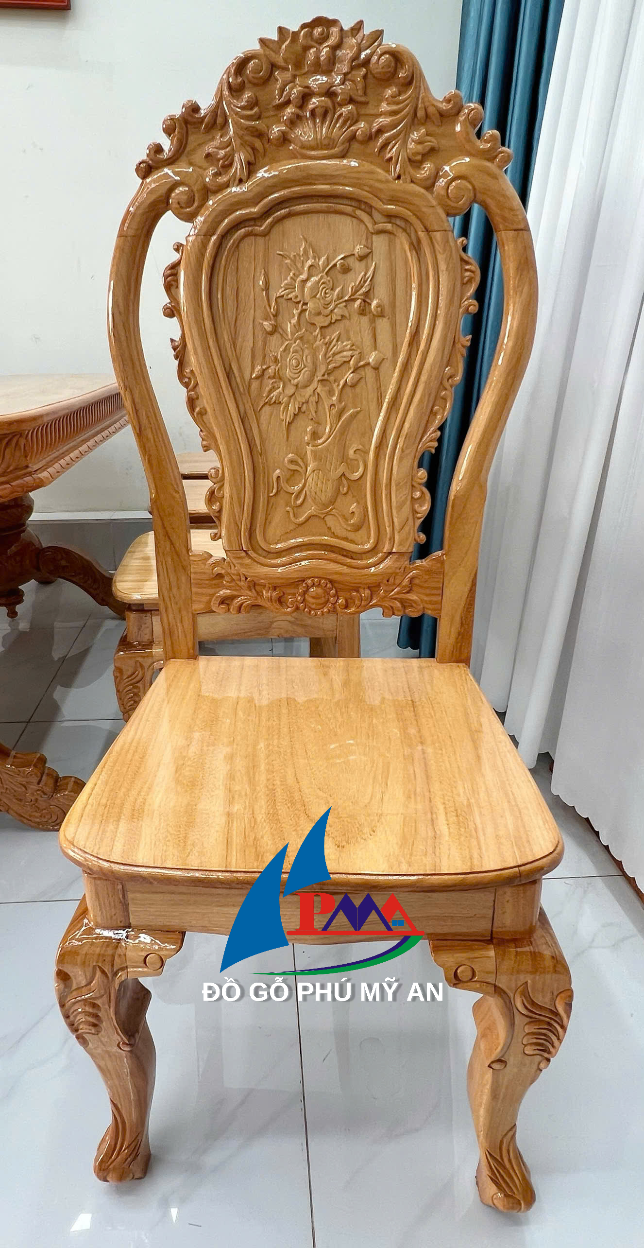 Alternative view of Bàn ăn gõ oval 8 ghế