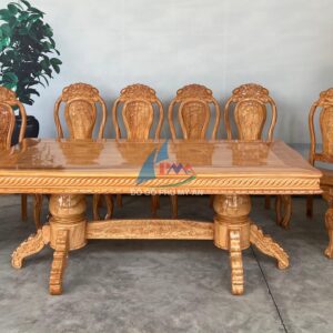 Alternative view of Bàn ăn gõ vuông 8 ghế