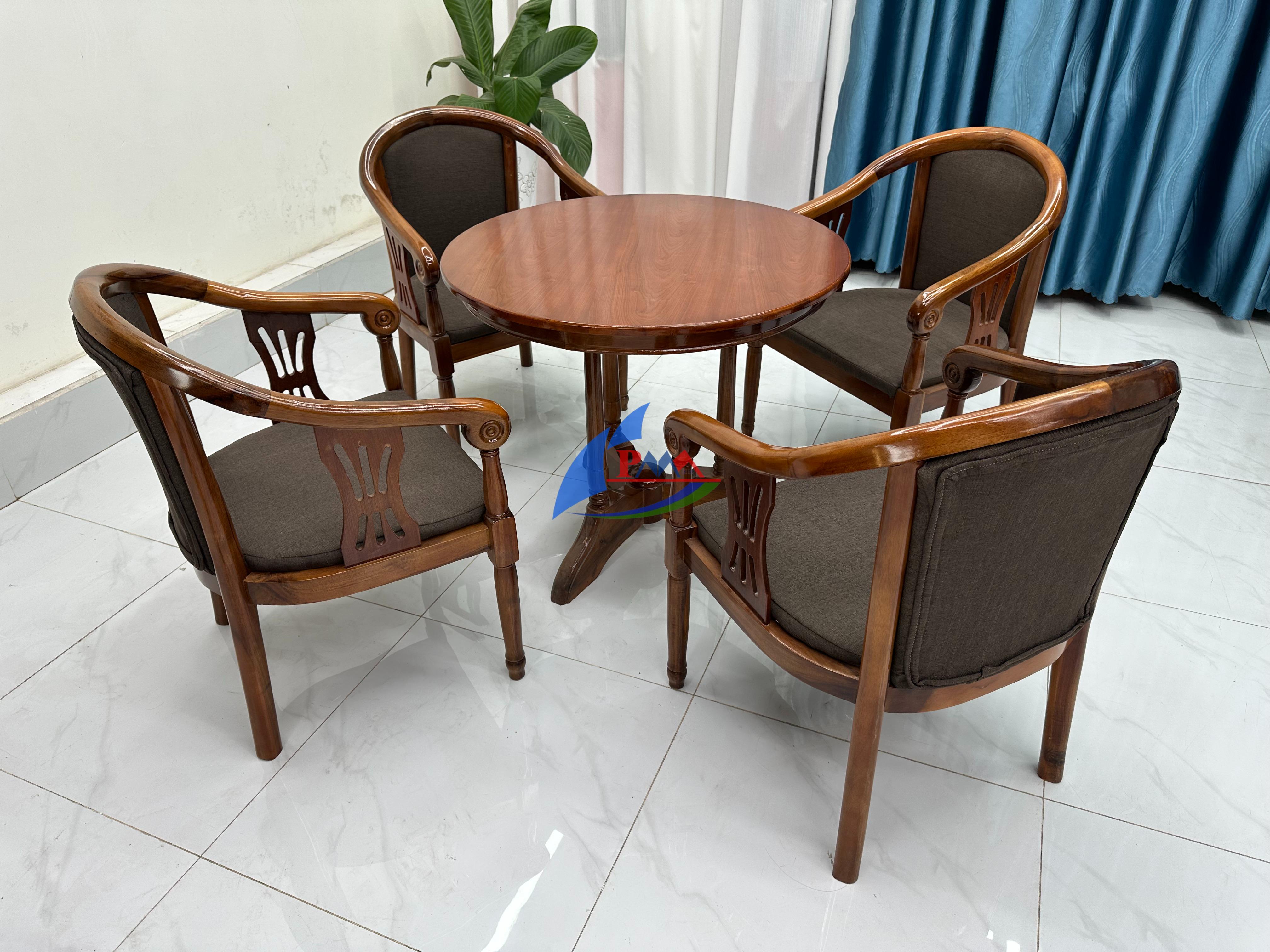 Bàn trà 4 ghế gỗ Tràm
