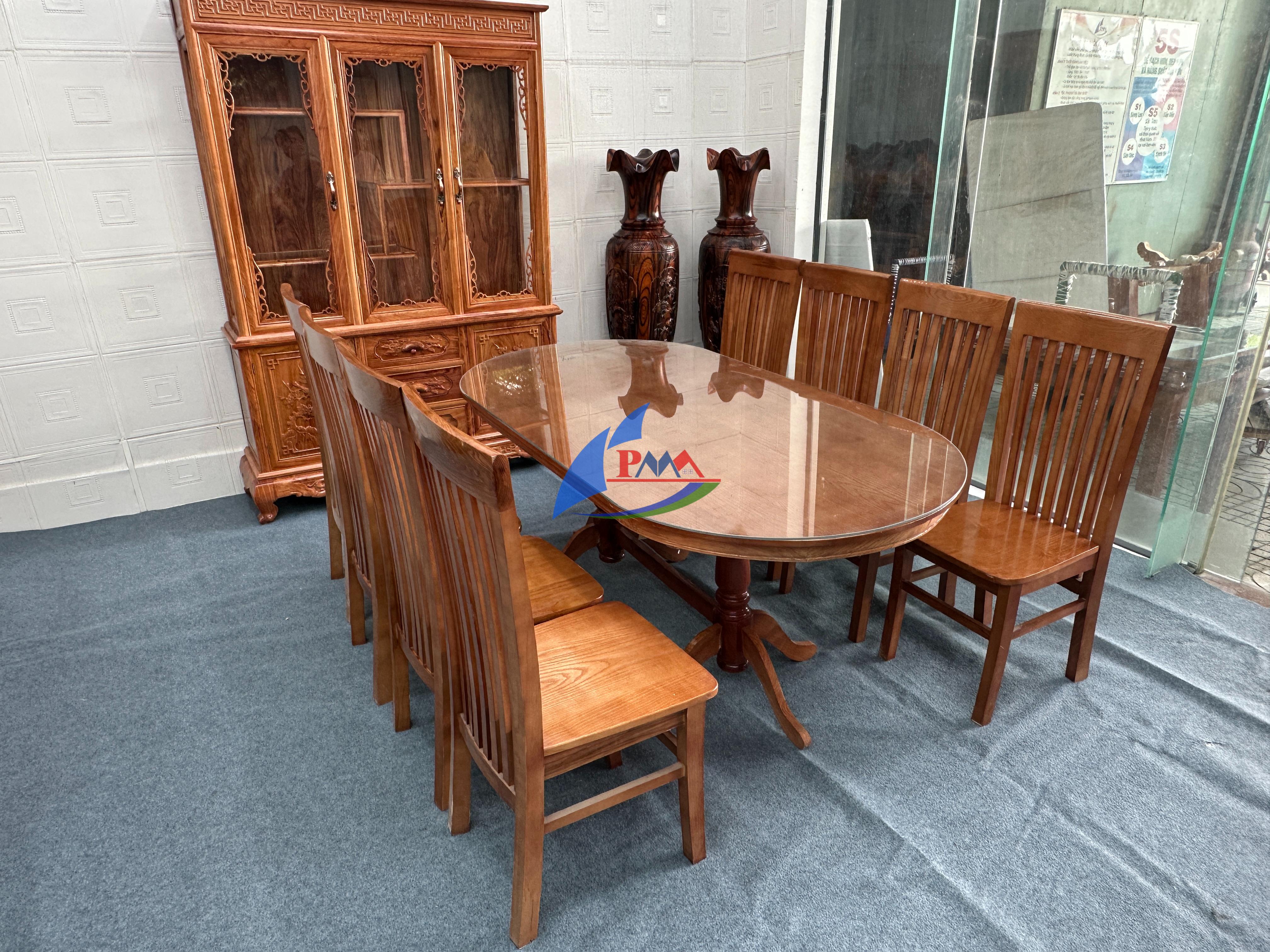 Những mẫu bàn ăn gỗ sồi hiện đại phù hợp nhà phố, chung cư