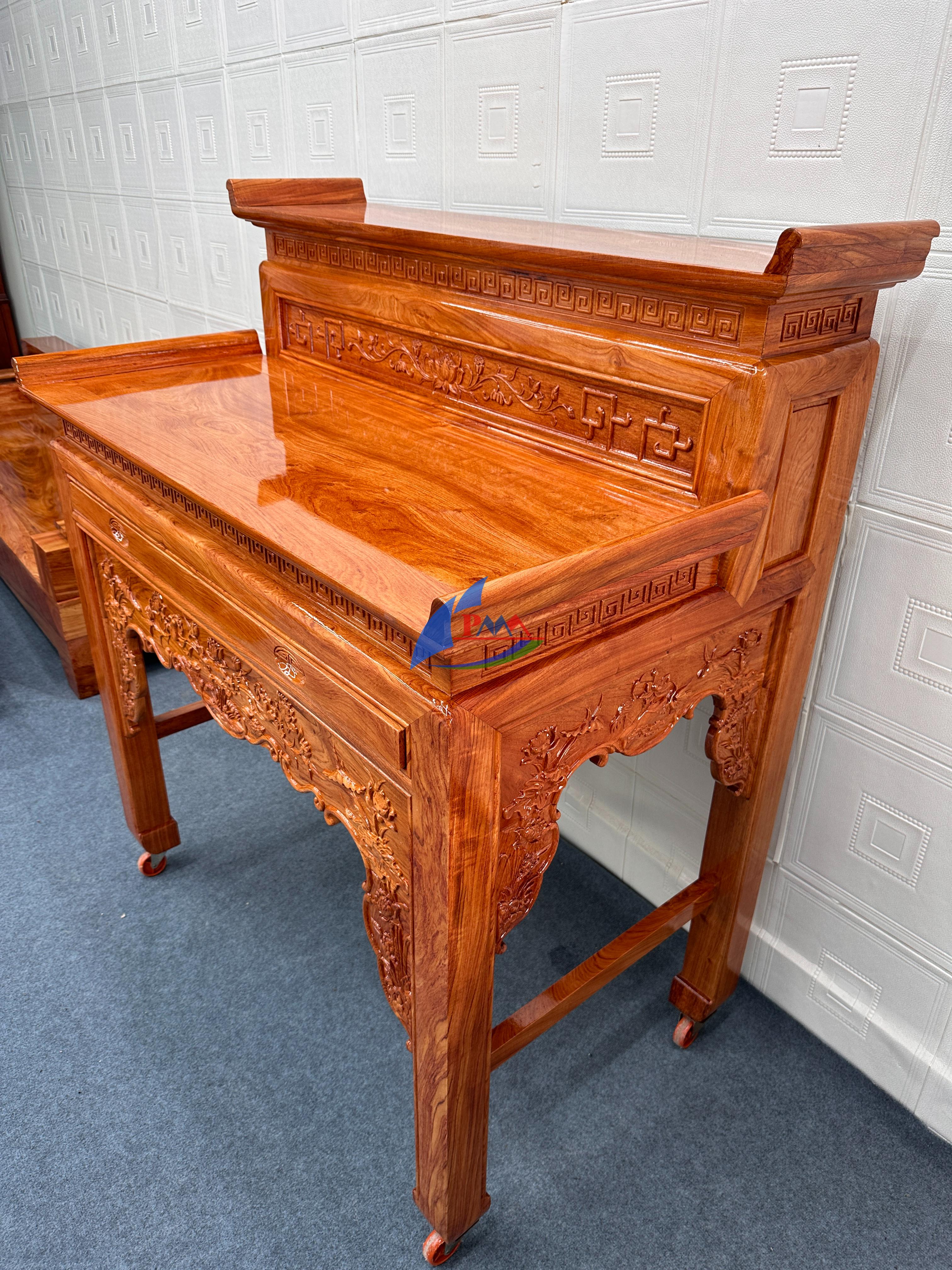 Bàn thờ gỗ đẹp: Những mẫu án gian, bàn cúng truyền thống và hiện đại tinh tế, chuẩn phong thủy gia đình Việt đang được ưa chuộng