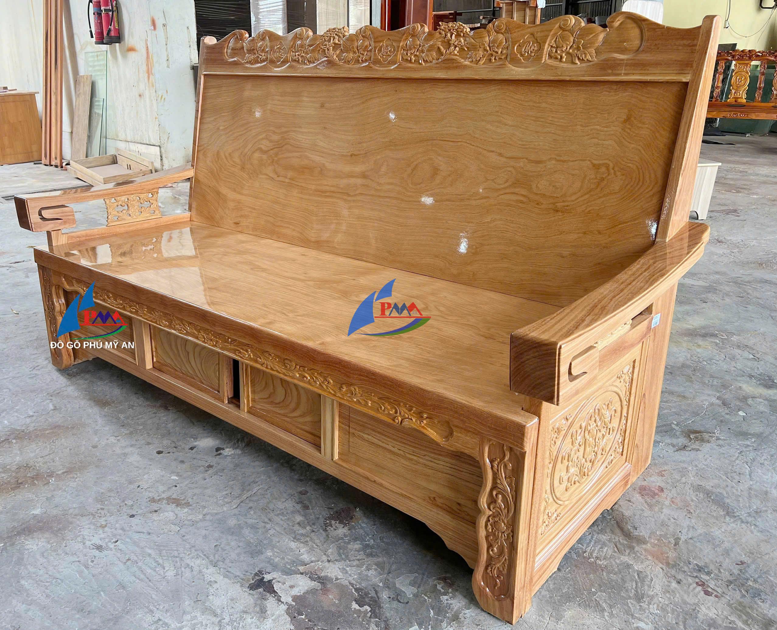 Gợi ý trang trí nội thất phòng khách đón Tết với các mẫu nội thất gỗ đẹp, tiện nghi