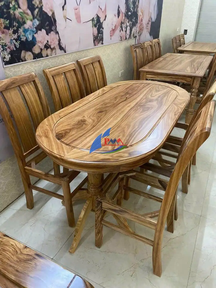 Bàn Hột Xoài 8 Ghế – Sản Phẩm Được Ưa Chuộng Trong Phân Khúc Nội Thất Gỗ