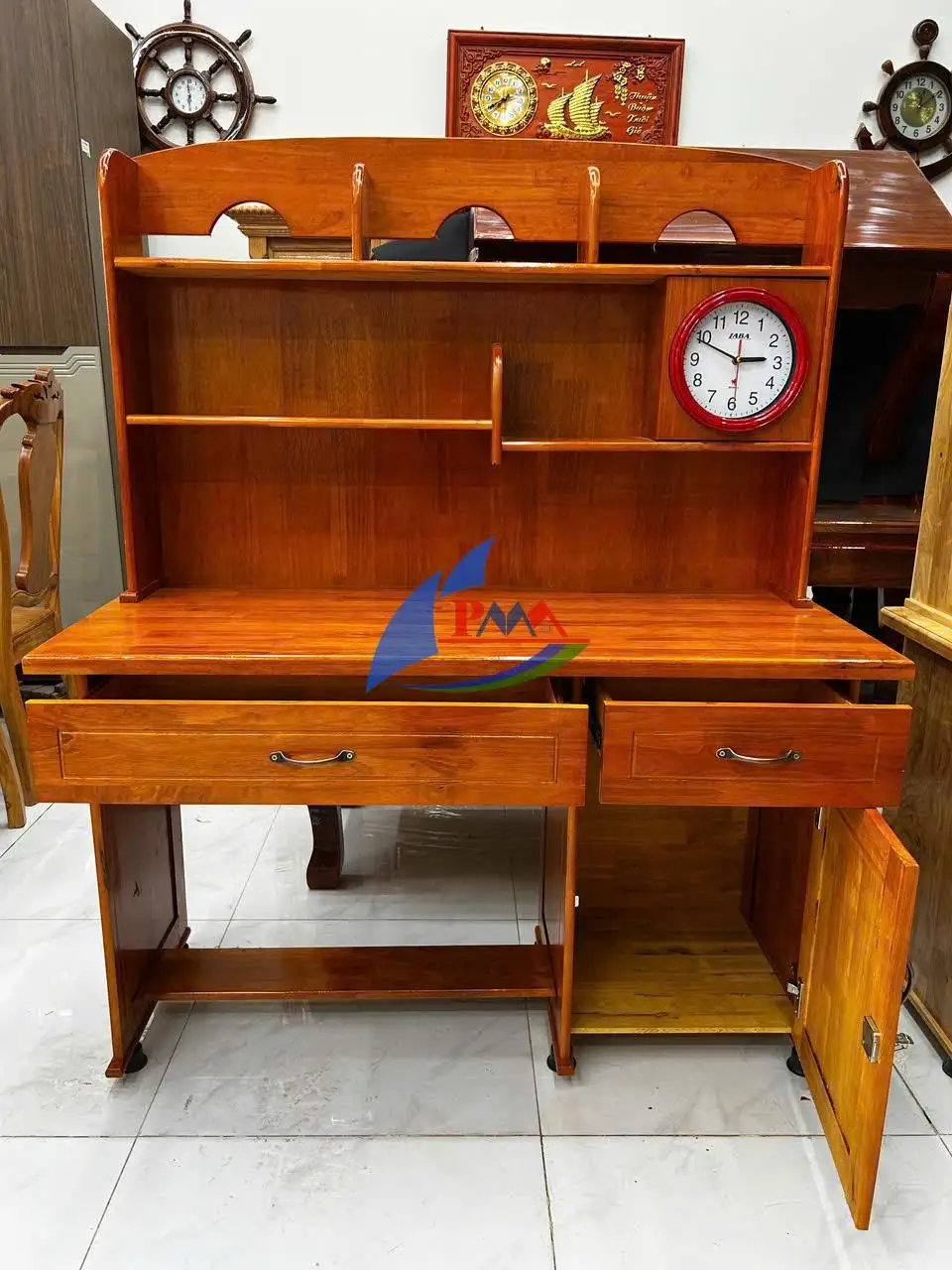 Mẫu Bàn Học Sinh Gỗ Tự Nhiên Đẹp Được Phụ Huynh Ưa Chuộng
